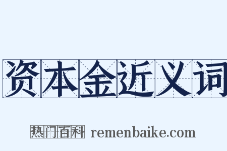 资本金近义词是什么意思的图片